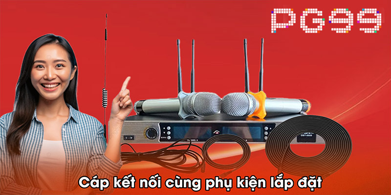 Cáp kết nối cùng phụ kiện lắp đặt
